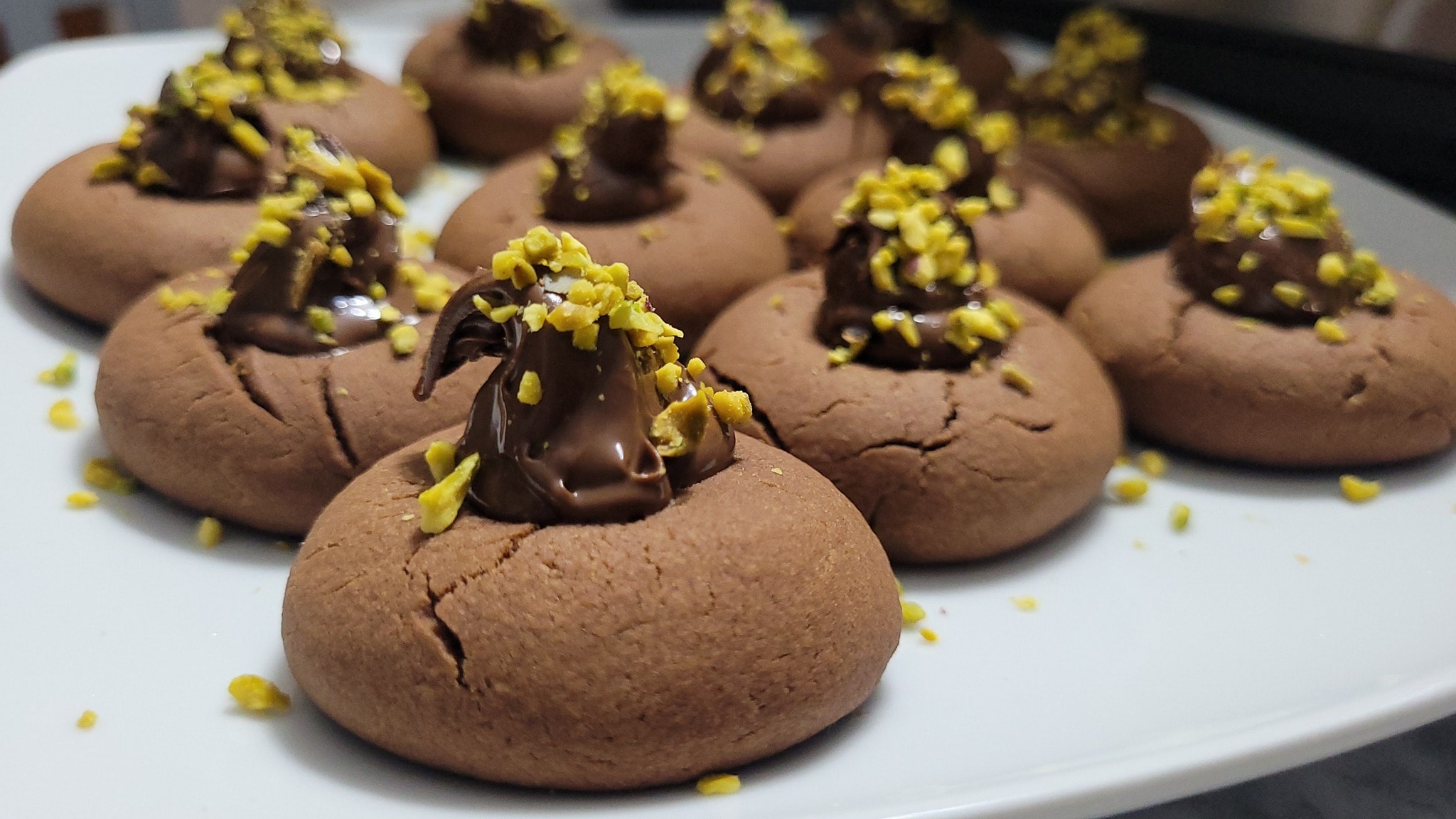 Nutellotti con granillo de pistacho en freidora de aire