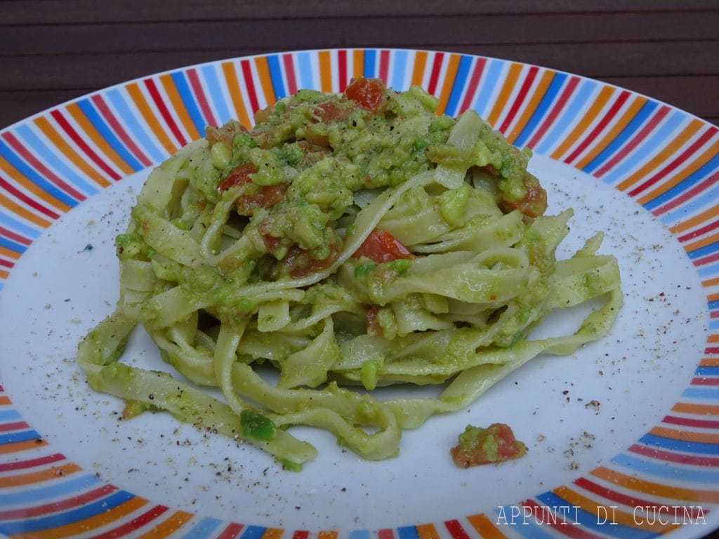 tagliatelle al guacamole