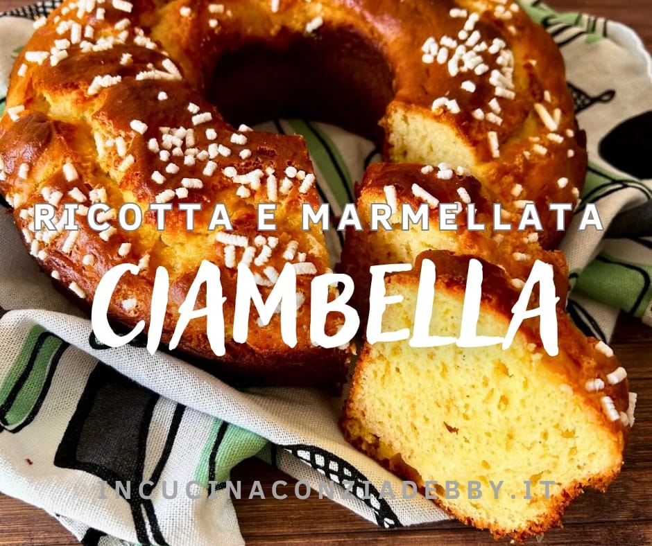 Rosca con ricotta y mermelada