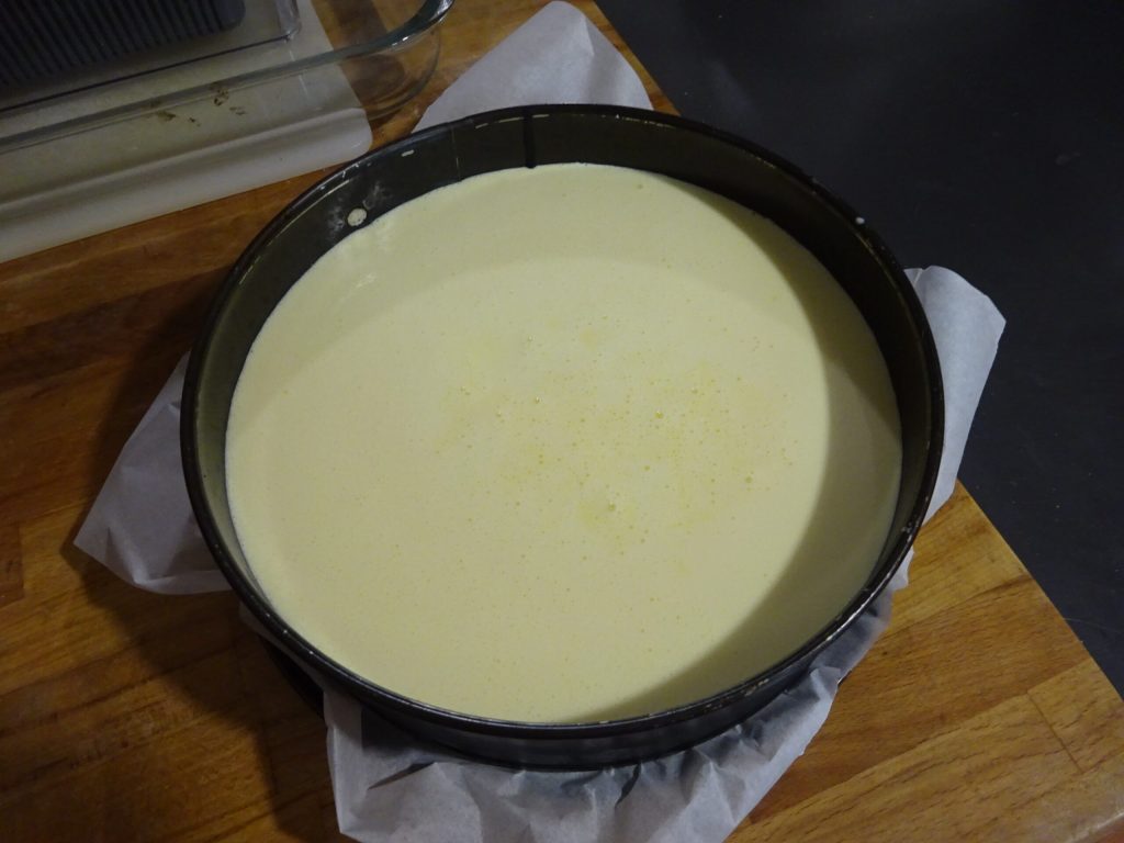 Cheesecake horneada al limón