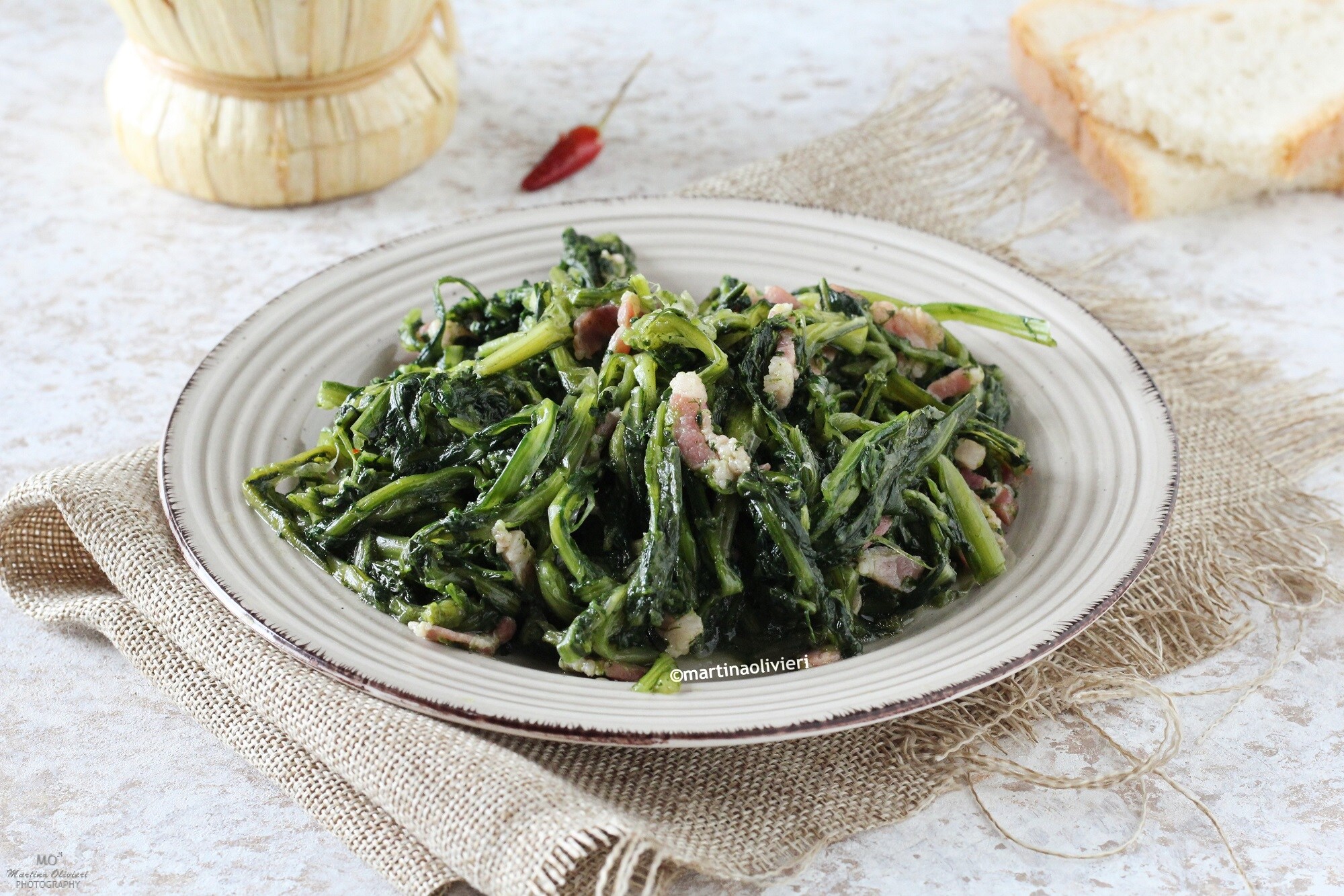 Achicoria con panceta