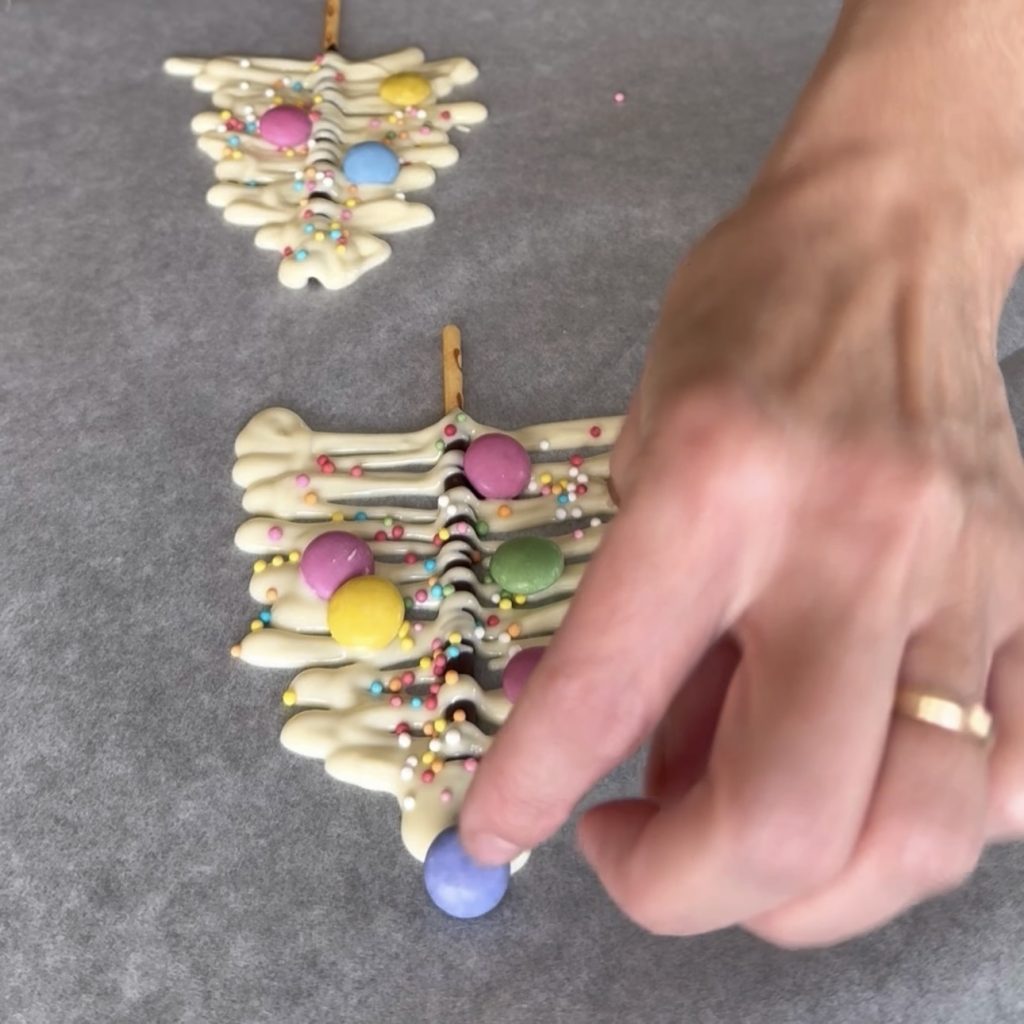 Arbolitos de Navidad de chocolate