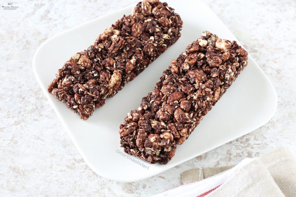 Barras de avena y chocolate