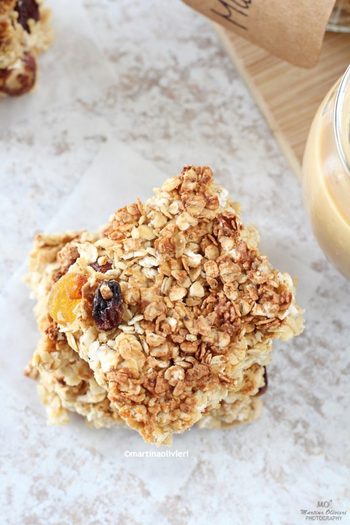 Barritas snack de avena y frutos secos