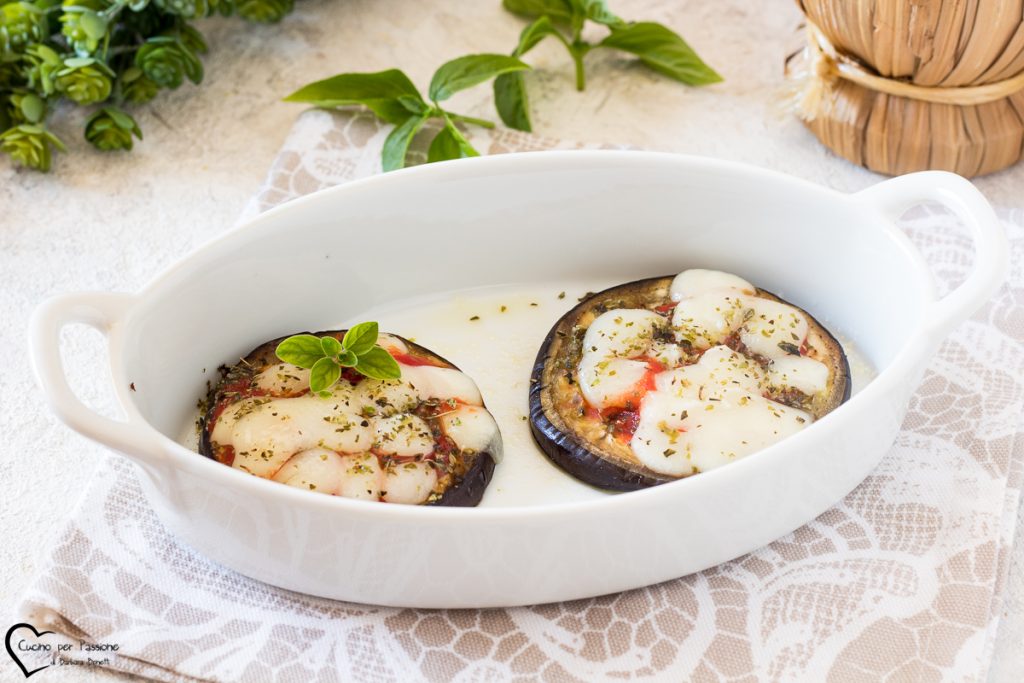 Berenjenas con mozzarella en freidora de aire