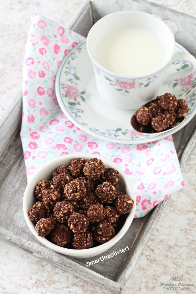Bolas de cereales con cacao