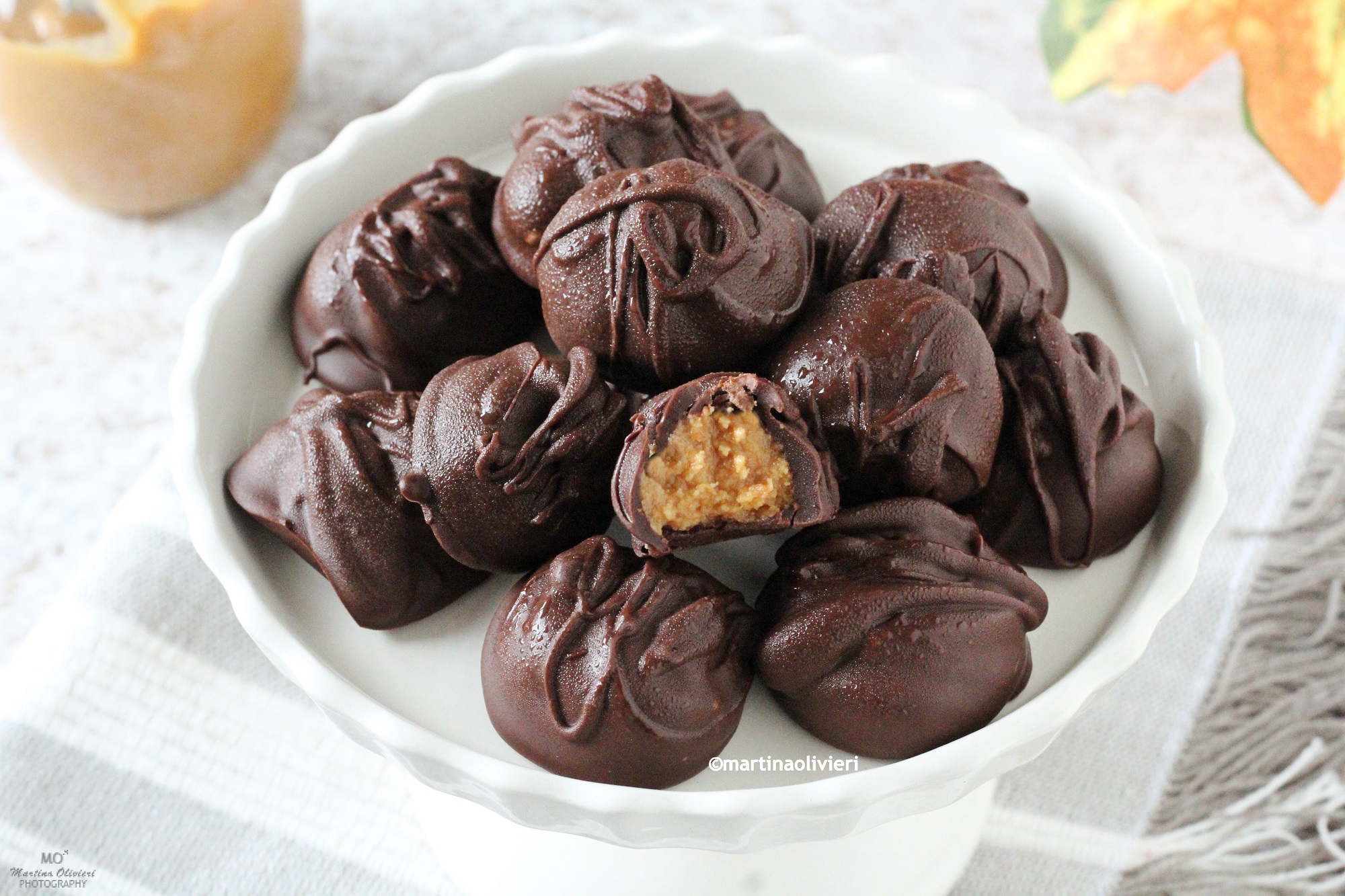 Bombones de mantequilla de cacahuete