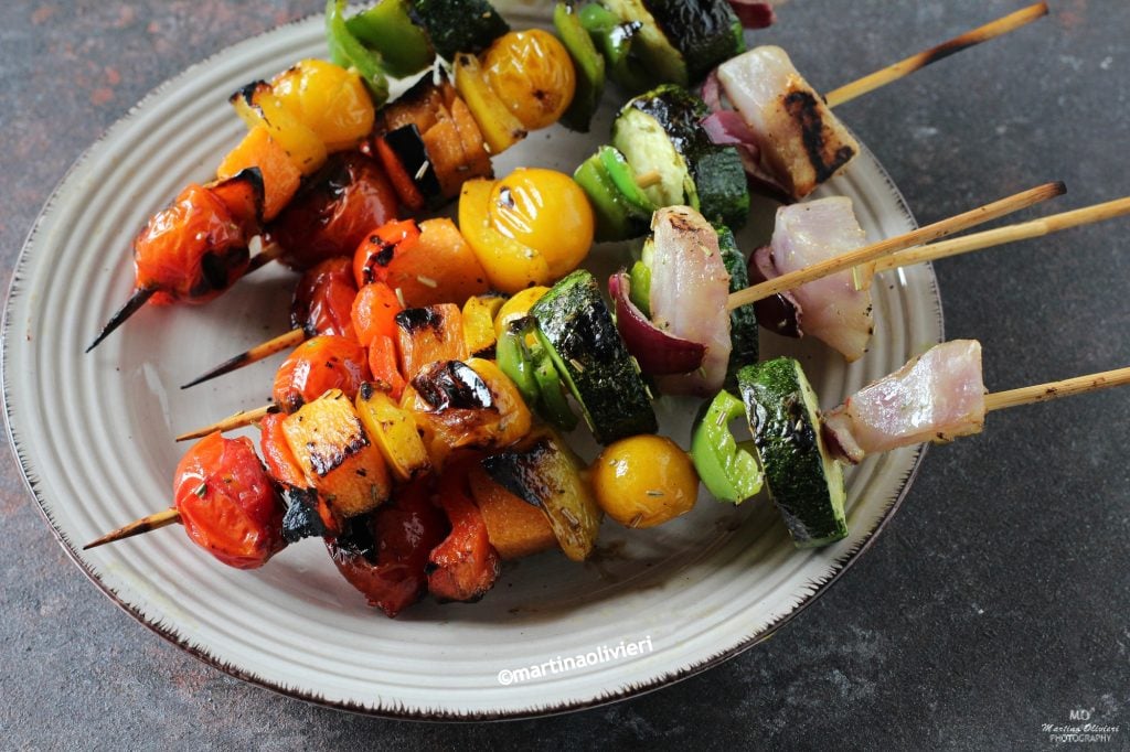 Brochetas de verduras a la parrilla
