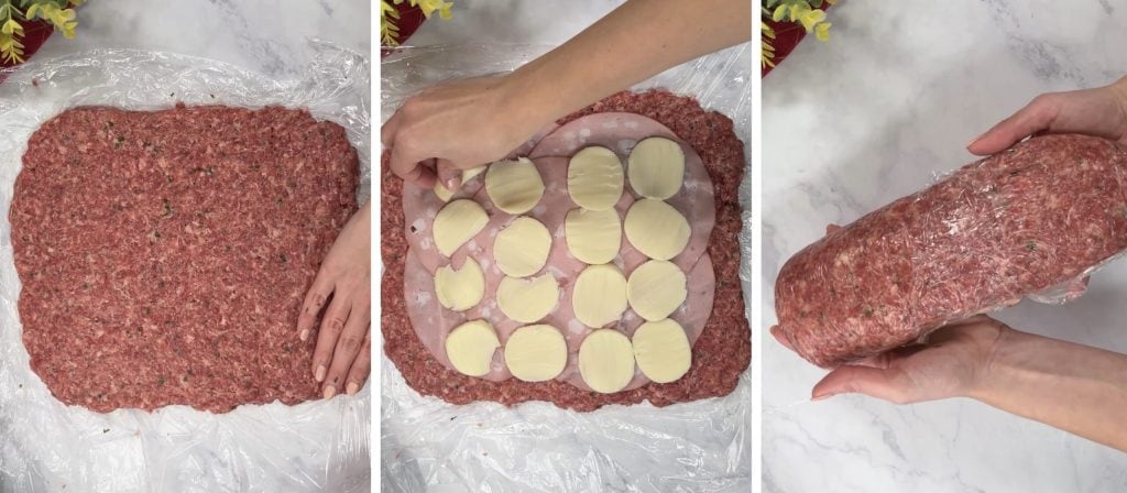 rollo de carne mortadela y provola freidora de aire