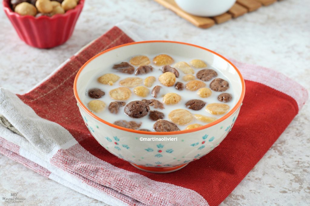 Cereales con mantequilla de cacahuete y cacao