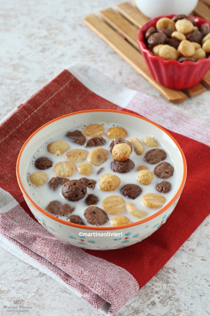 Cereales con mantequilla de cacahuete y cacao