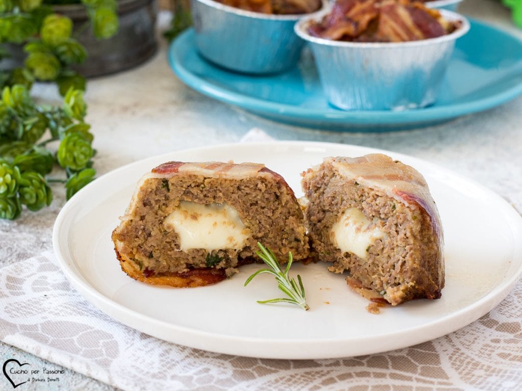 Cestito de carne picada con corazón fundente