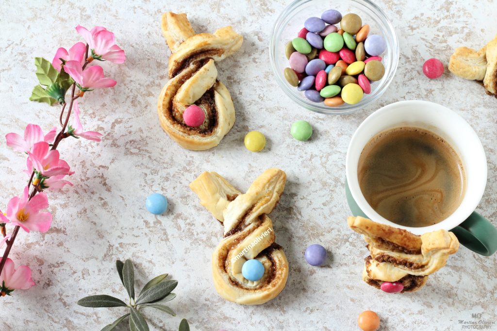 Conejitos de hojaldre con canela