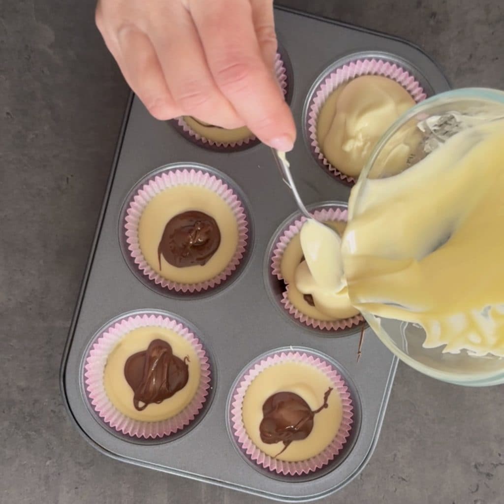 Dulcitos de chocolate blanco y nutella