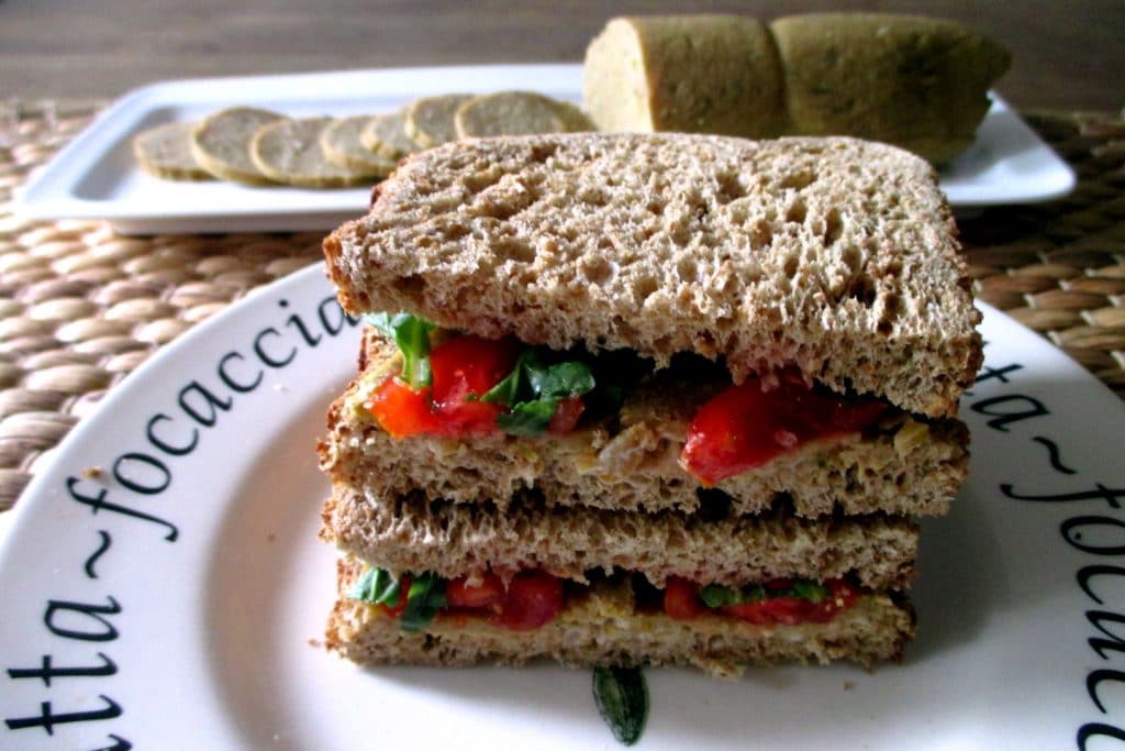 Embuchado vegano de garbanzos y aceitunas, Come senza Pancia