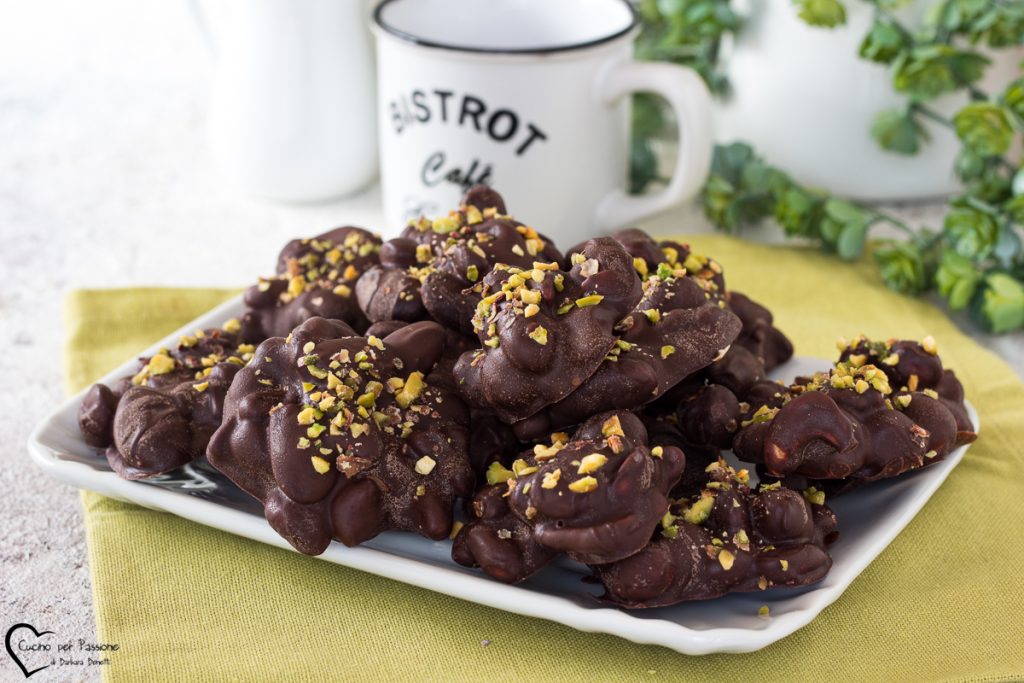 Frutos secos con chocolate