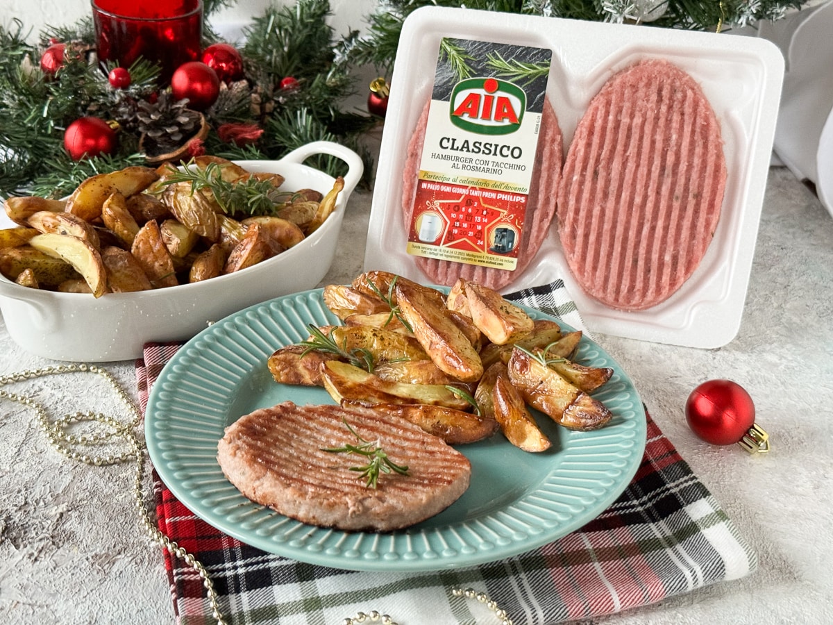 HAMBURGUESA CON PATATAS EN FREIDORA DE AIRE