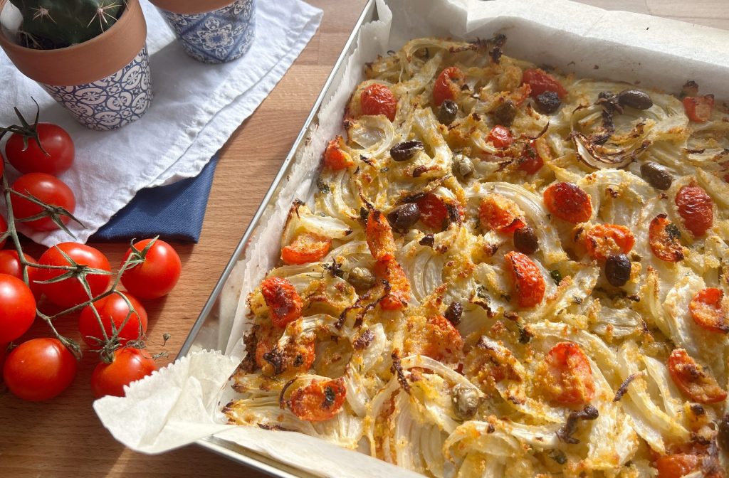 HINOJOS GRATINADOS al horno A LA MEDITERRÁNEA