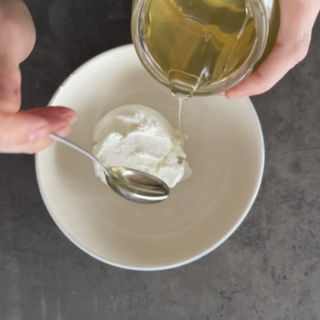 Helado con yogurt griego