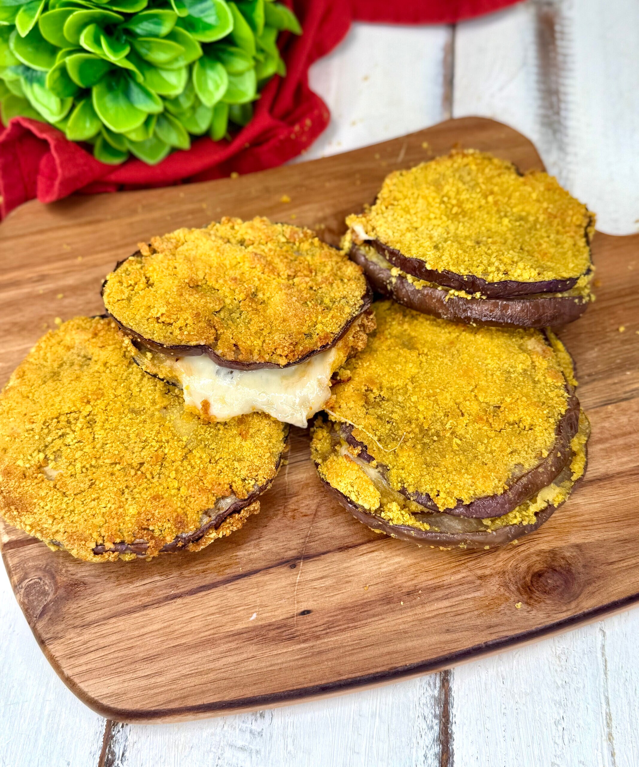 Cordon bleu de berenjenas en freidora de aire