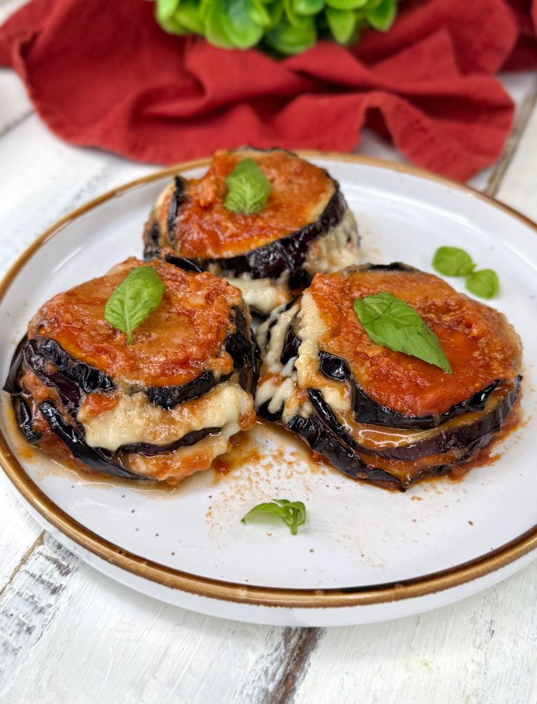 Mini berenjenas a la parmesana en freidora de aire