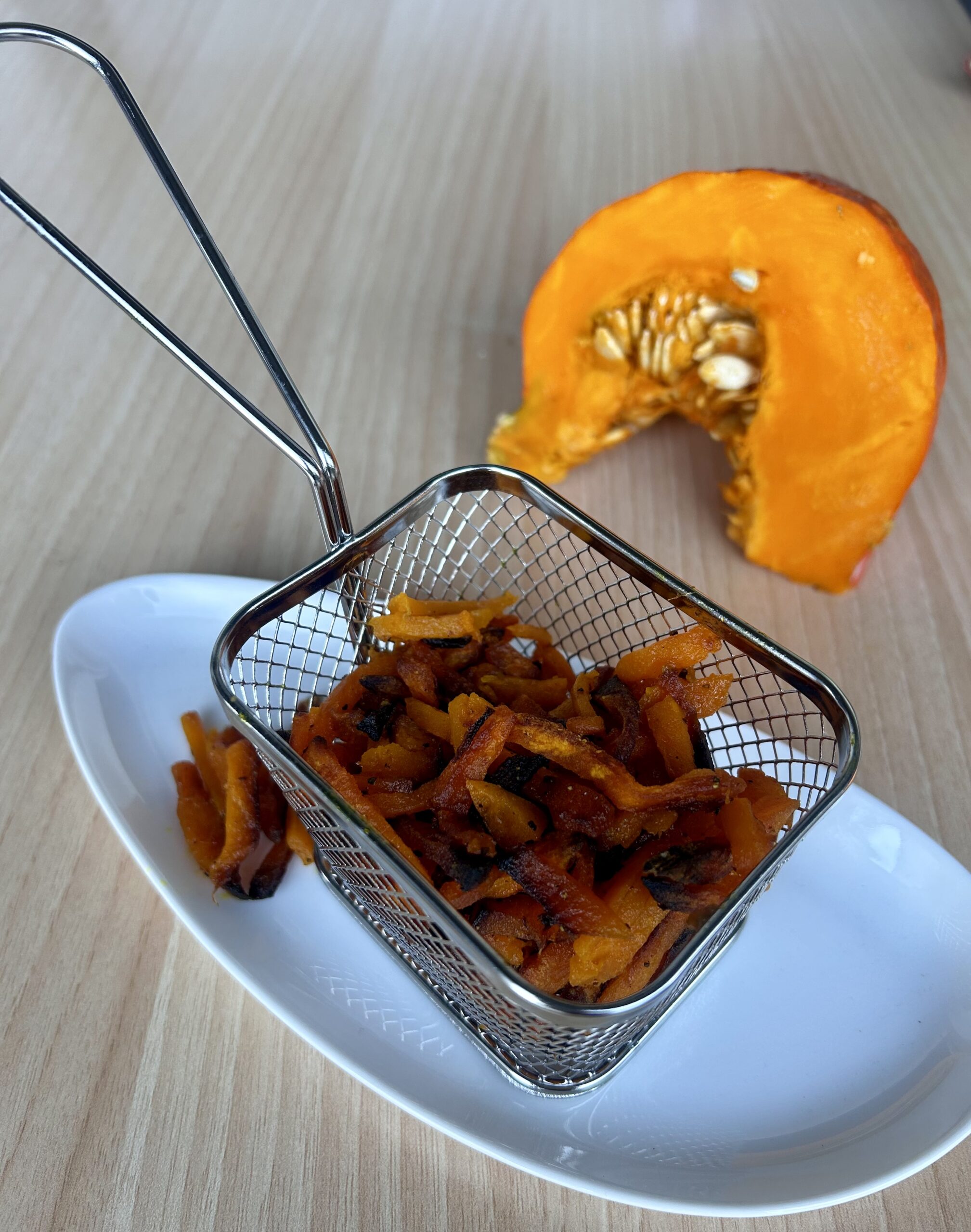 Calabaza en la freidora de aire