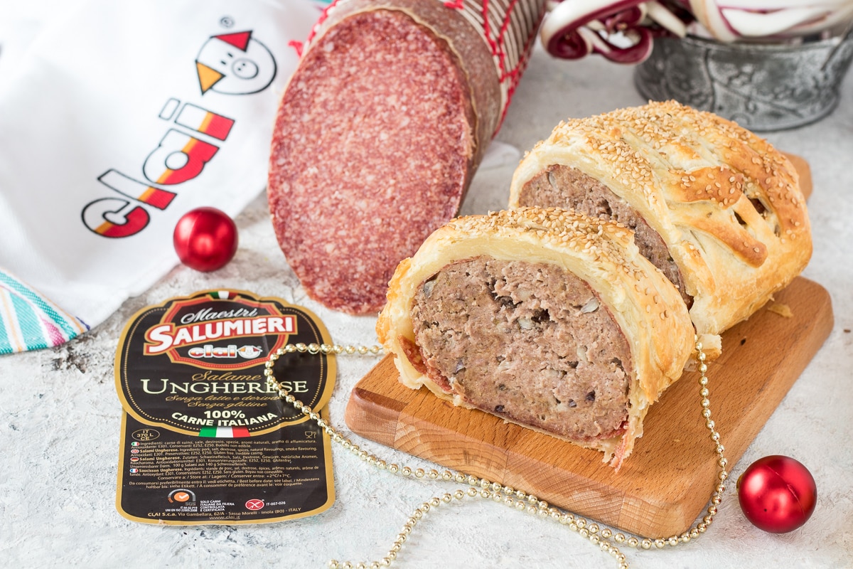 ROLLO DE CARNE EN HOJALDRE CON SALAME HÚNGARO CLAI