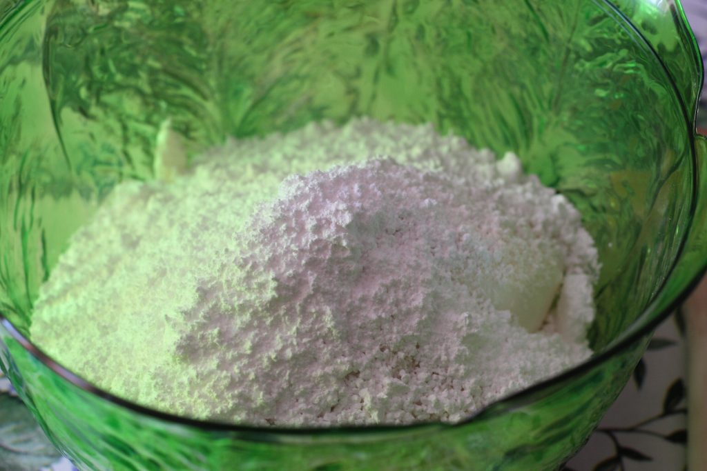 ricotta coco y azúcar glas