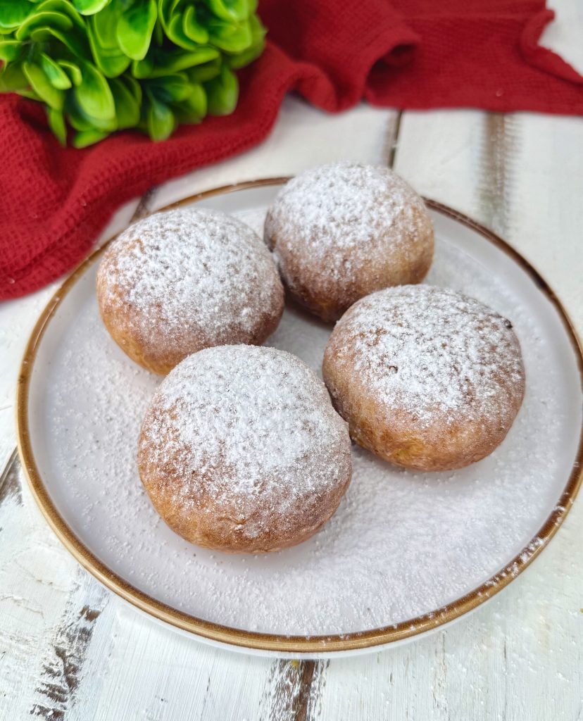 Bombas rellenas con crema de avellanas SIN levadura