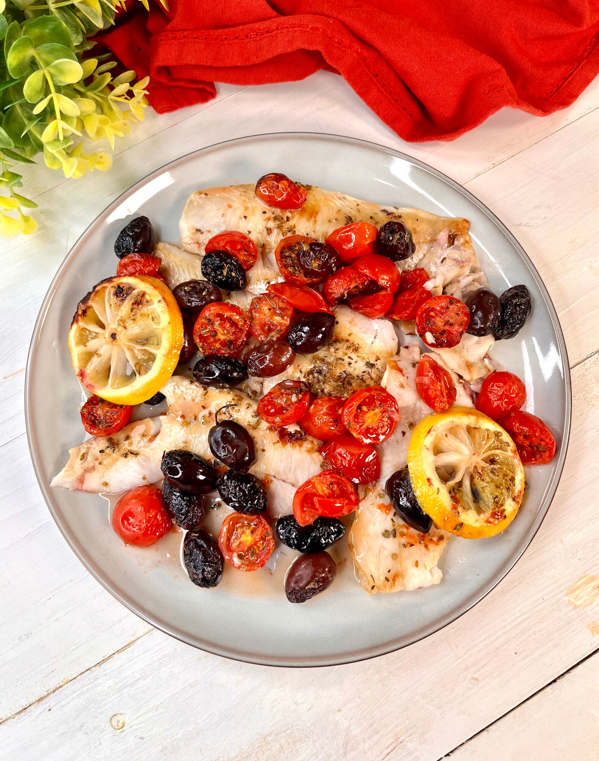 Bacalao a la mediterránea en freidora de aire