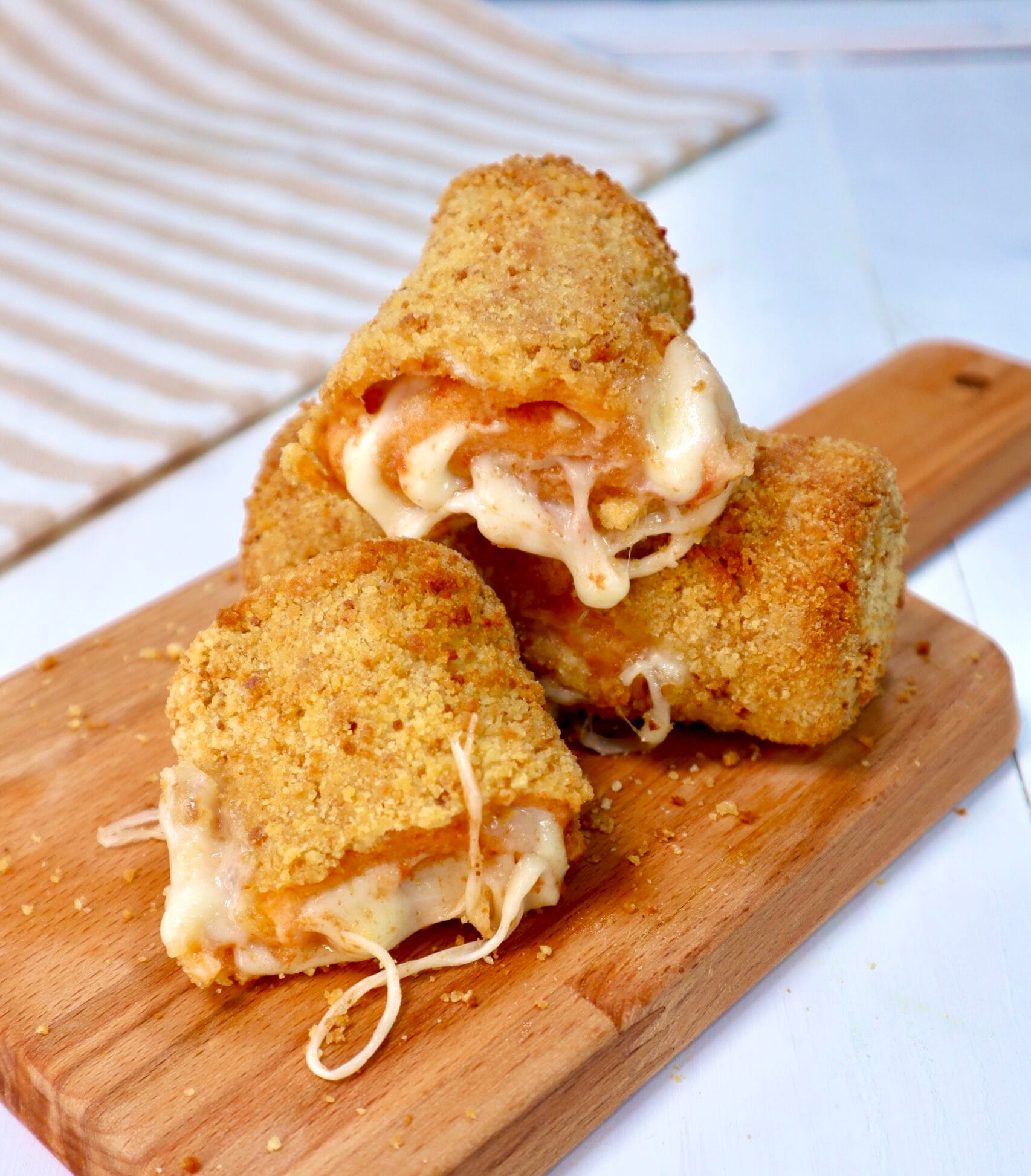 Rollitos de pizza en freidora de aire