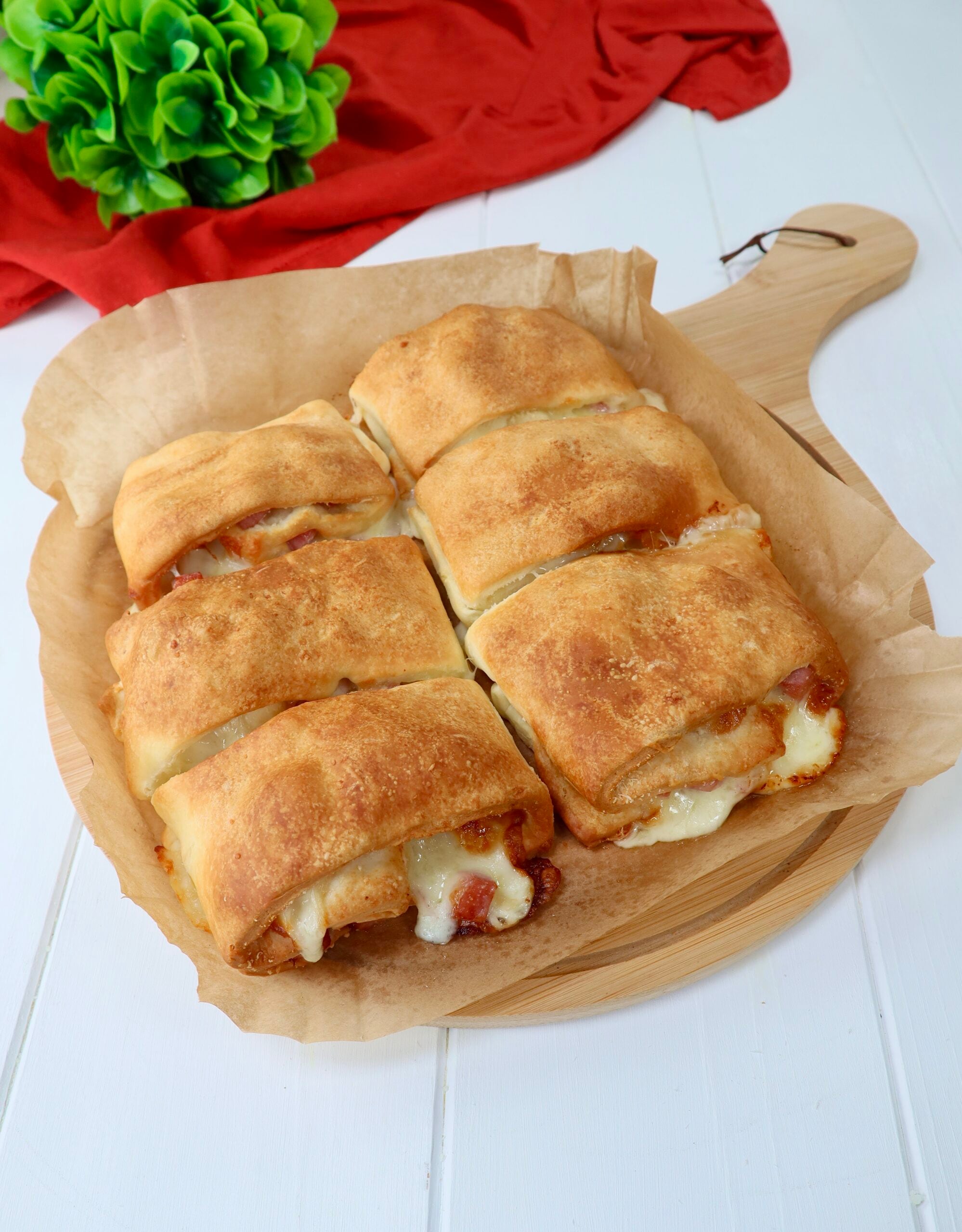 Bocadillos de pizza rápidos en freidora de aire