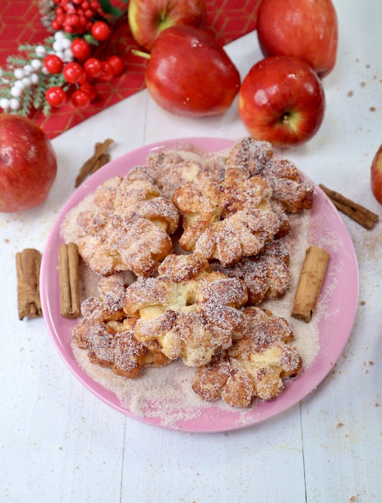 Rosquillas de manzana en freidora de aire