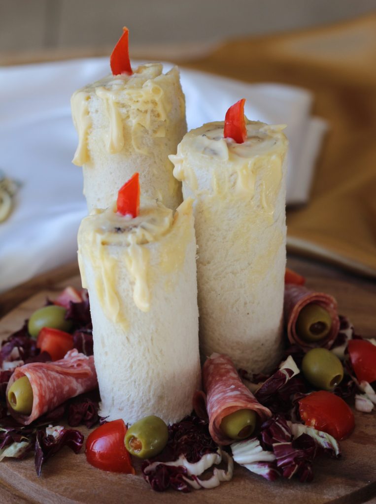 velas de Navidad de sándwich