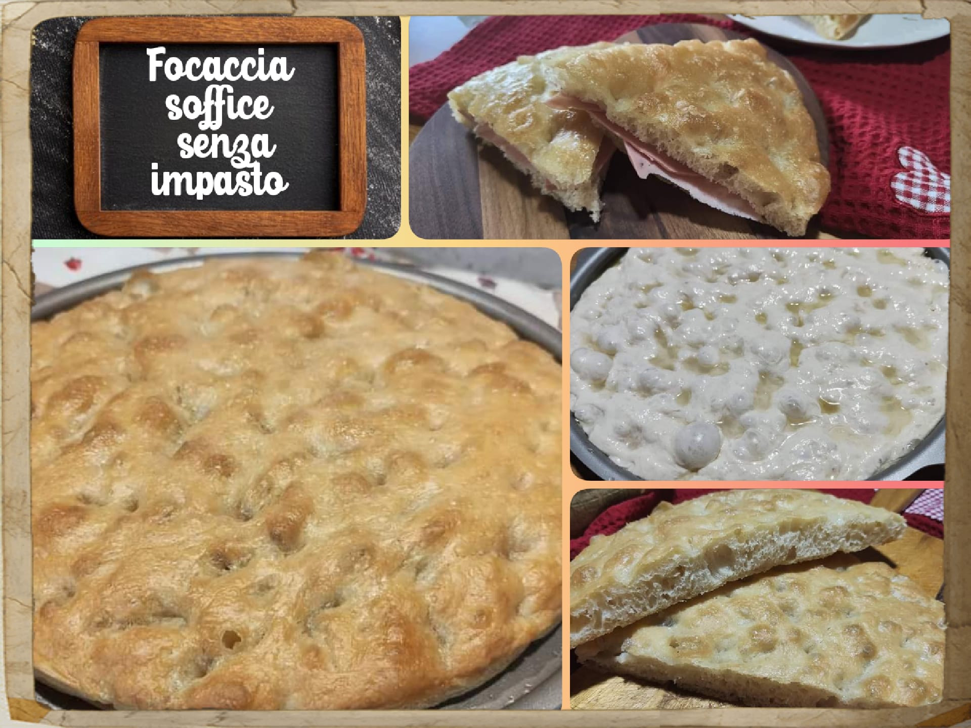 Focaccia suave sin amasado