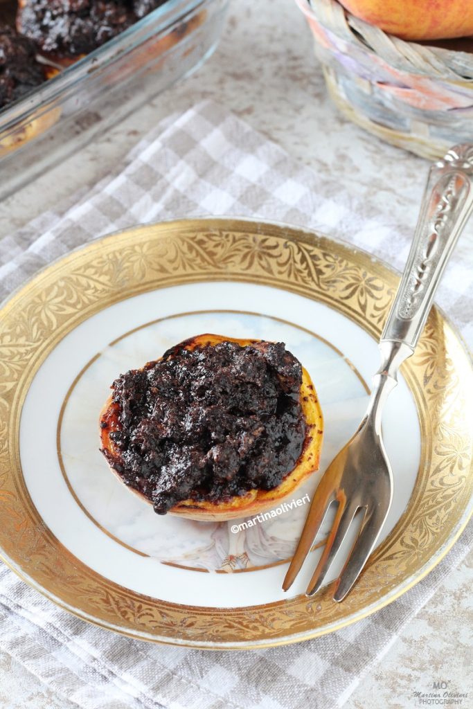 Melocotones rellenos al horno