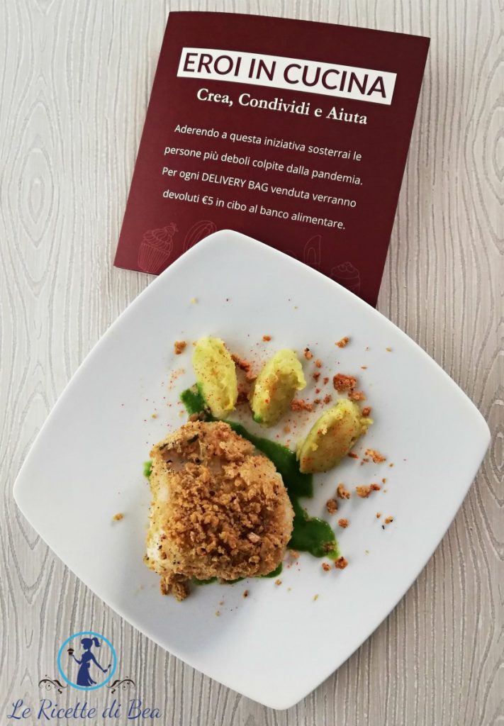 Rape de mar con crumble de aceitunas