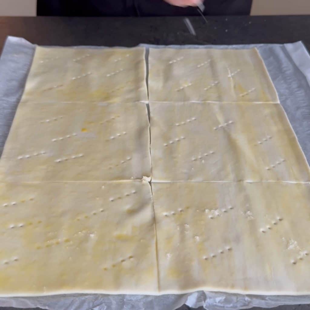 Milhojas salada con jamón