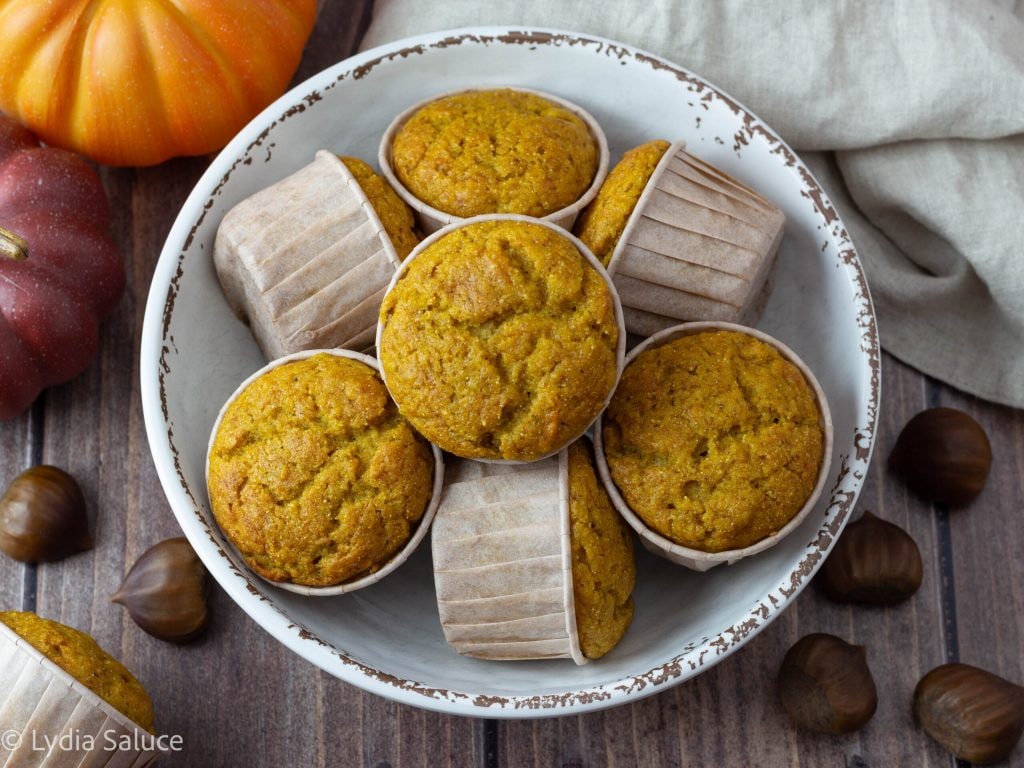 Muffin de calabaza y castañas