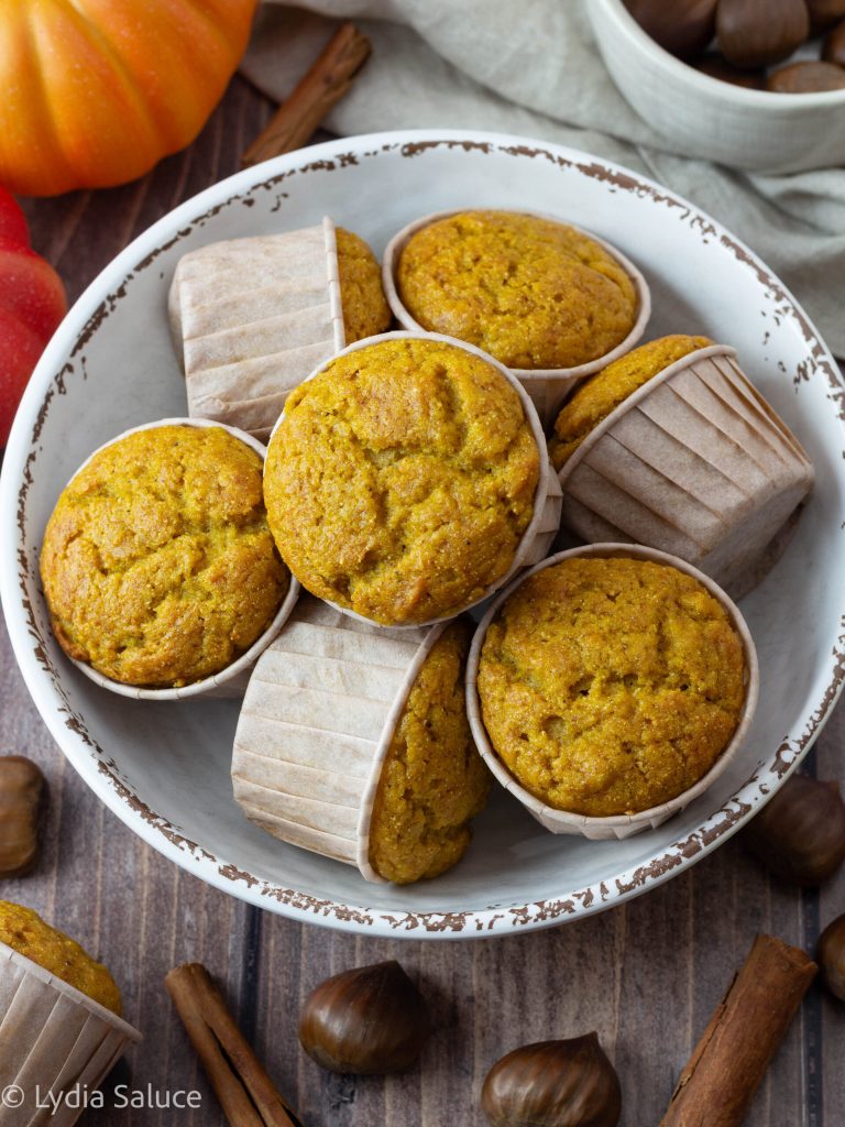 Muffin de calabaza y castañas
