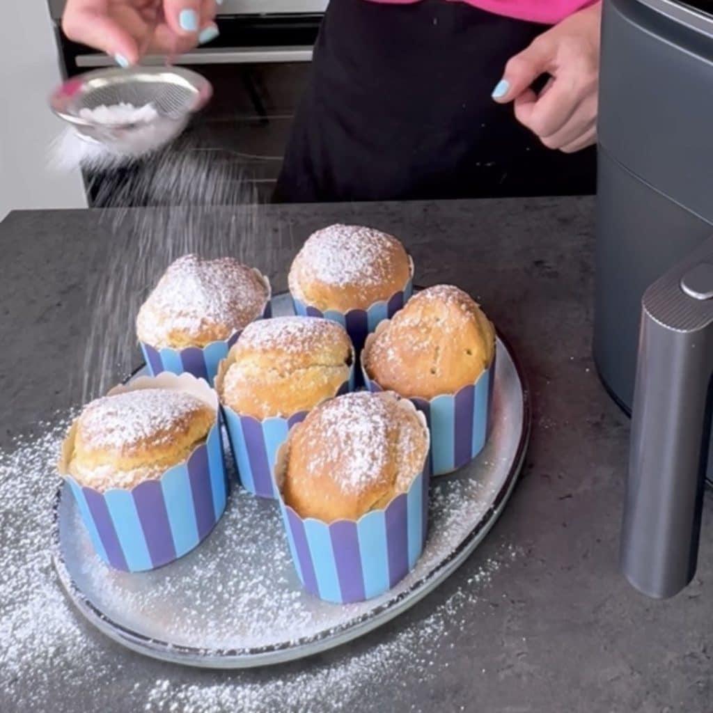 Muffins de limón en freidora de aire