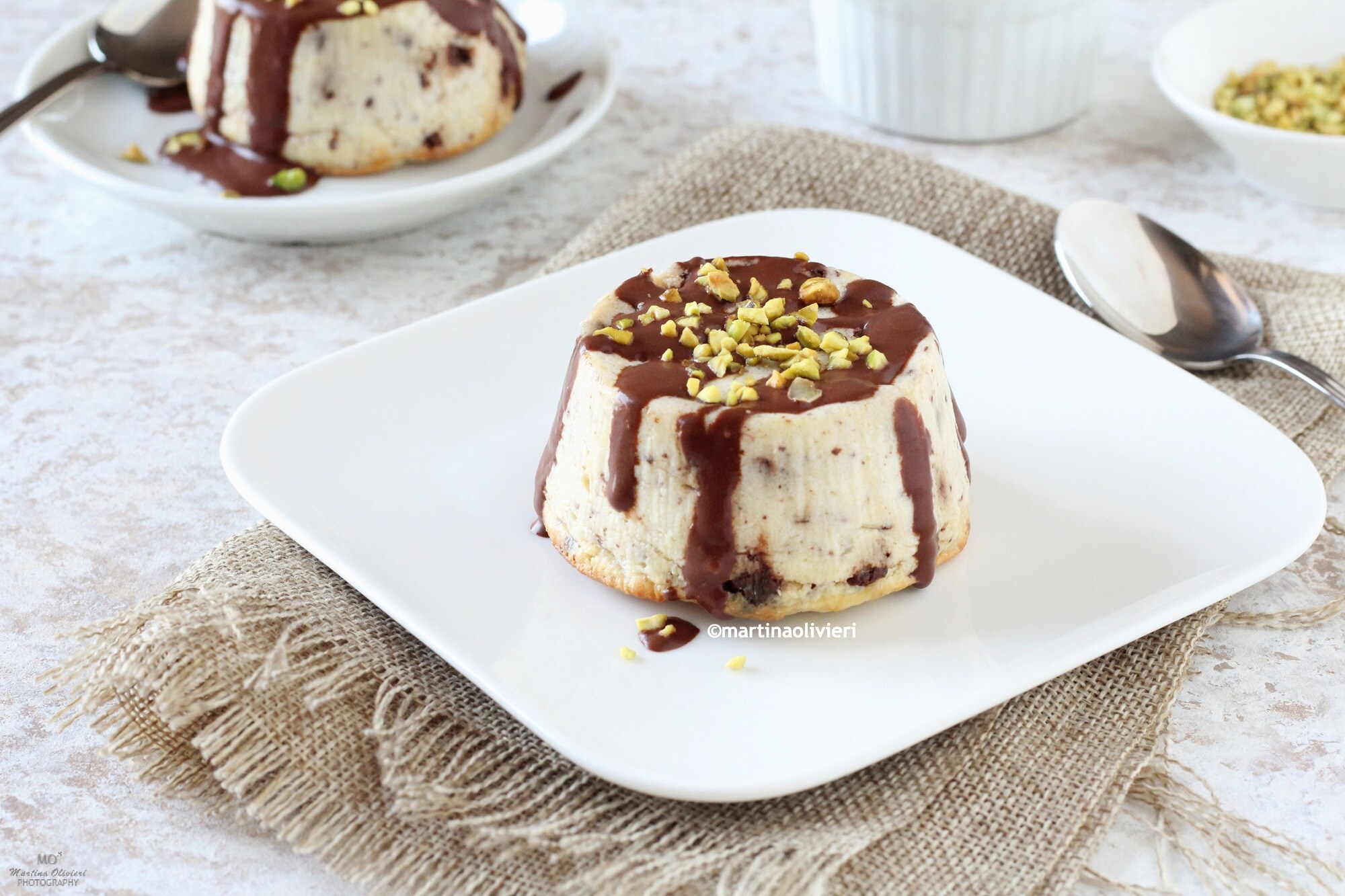 Pastel de ricotta y chocolate