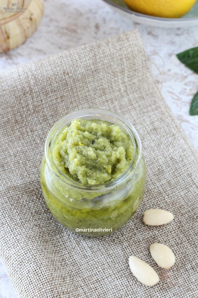 Pesto de limón y albahaca