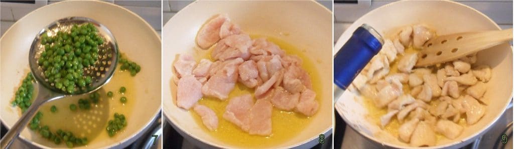 Pollo al azafrán con guisantes 3