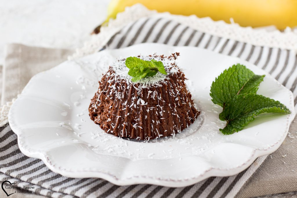 Pudín de plátano y chocolate