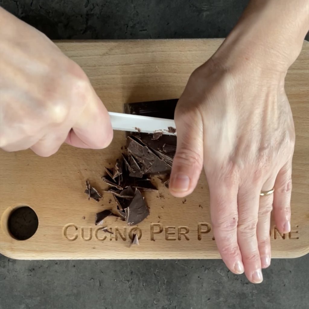 Pudín de plátano y chocolate