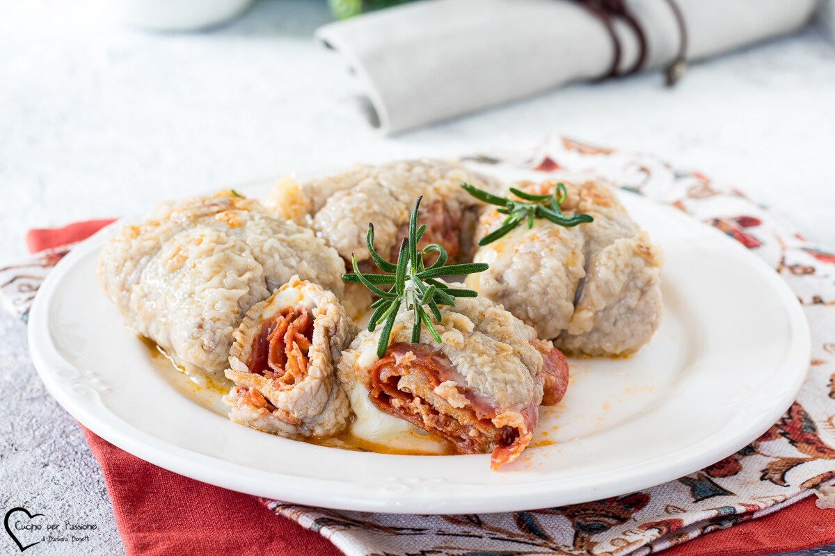 ROLLITOS DE CARNE picantes con spianata