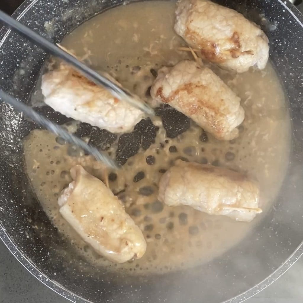 Rollitos de ternera a la sartén