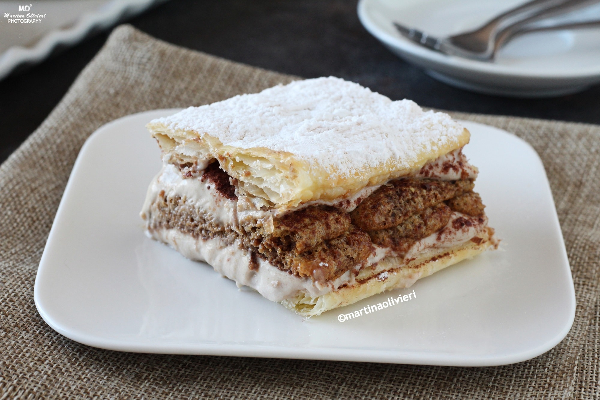 Tarta diplomática al café