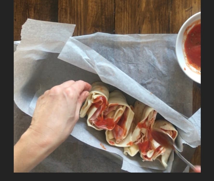 Tarta salada jamón y scamorza